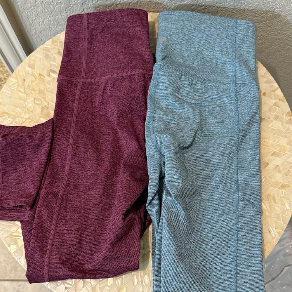 Bundle of 2 JoyLab Burgundy and Blue Leggings Size XS - Picture 1 of 9